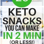 a collage of keto snacks that can be made in 2 minutes