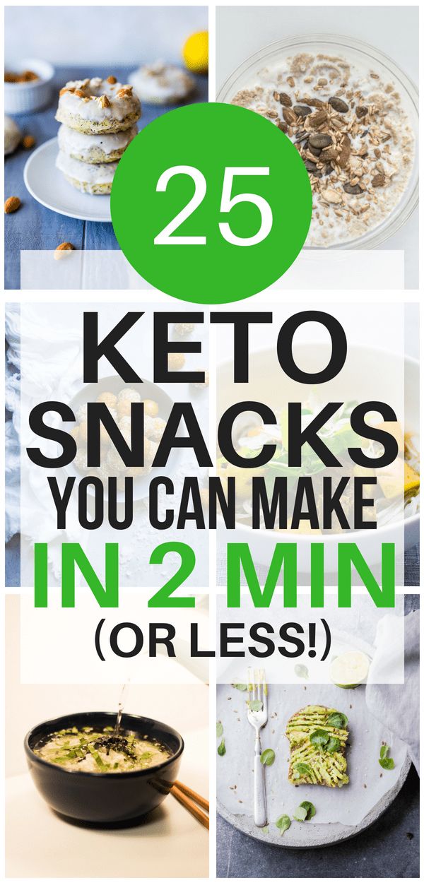 a collage of keto snacks that can be made in 2 minutes