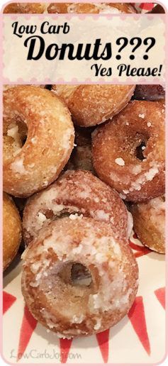 pinterest image for low carb donuts