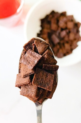 Keto Cereal like homemade sugar-free chocolate squares