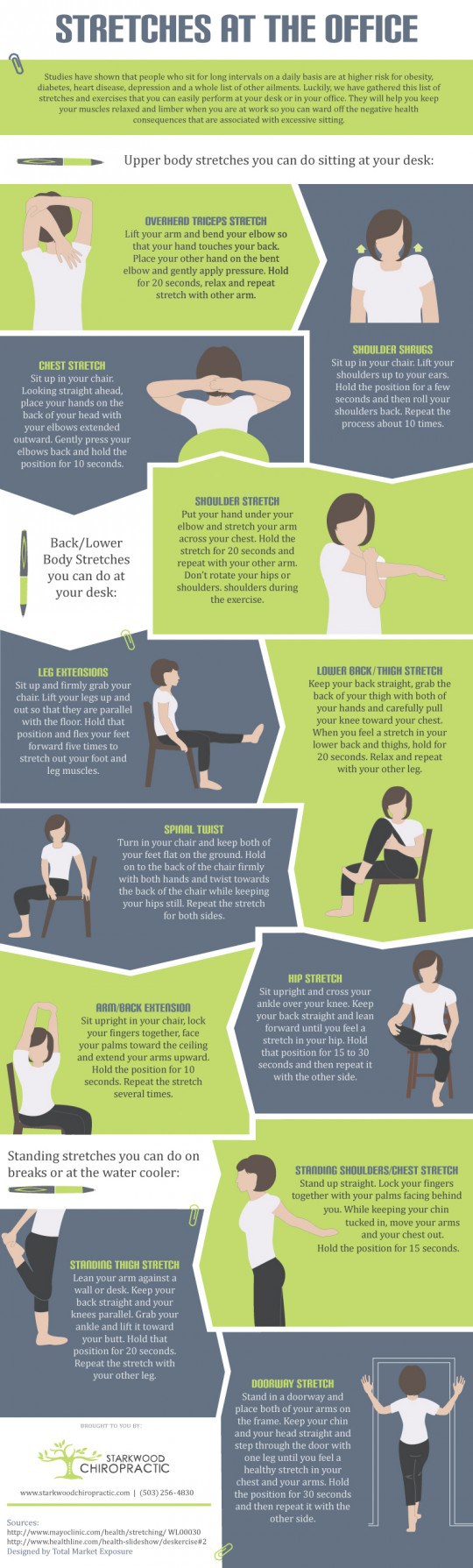 10 Easy Desk Stretches to Help You De-Stress at Work - Bevi