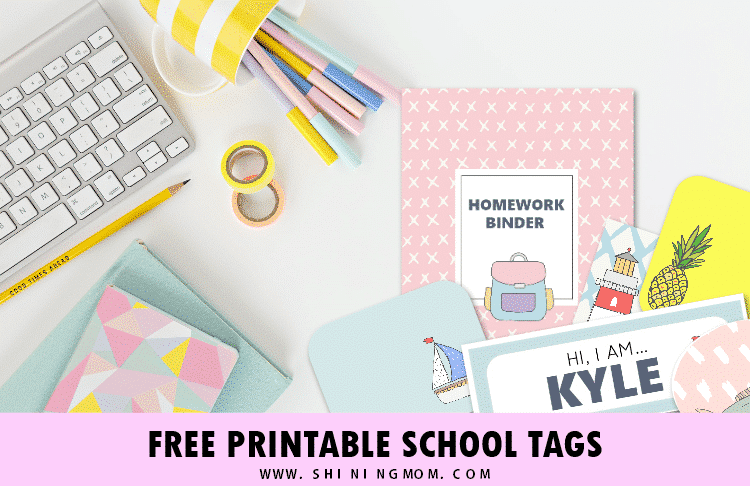 free printable labels for back to school organization
