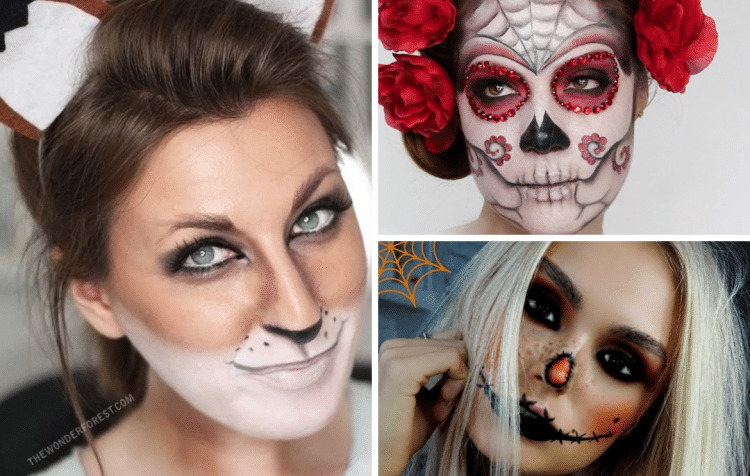 red sugar skull makeup tutorial