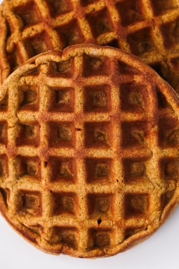 keto chaffles on a white plate