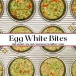 keto egg white bites in a baking tin