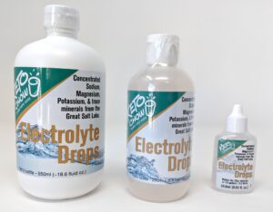 three electrolyte bottles from keto chow