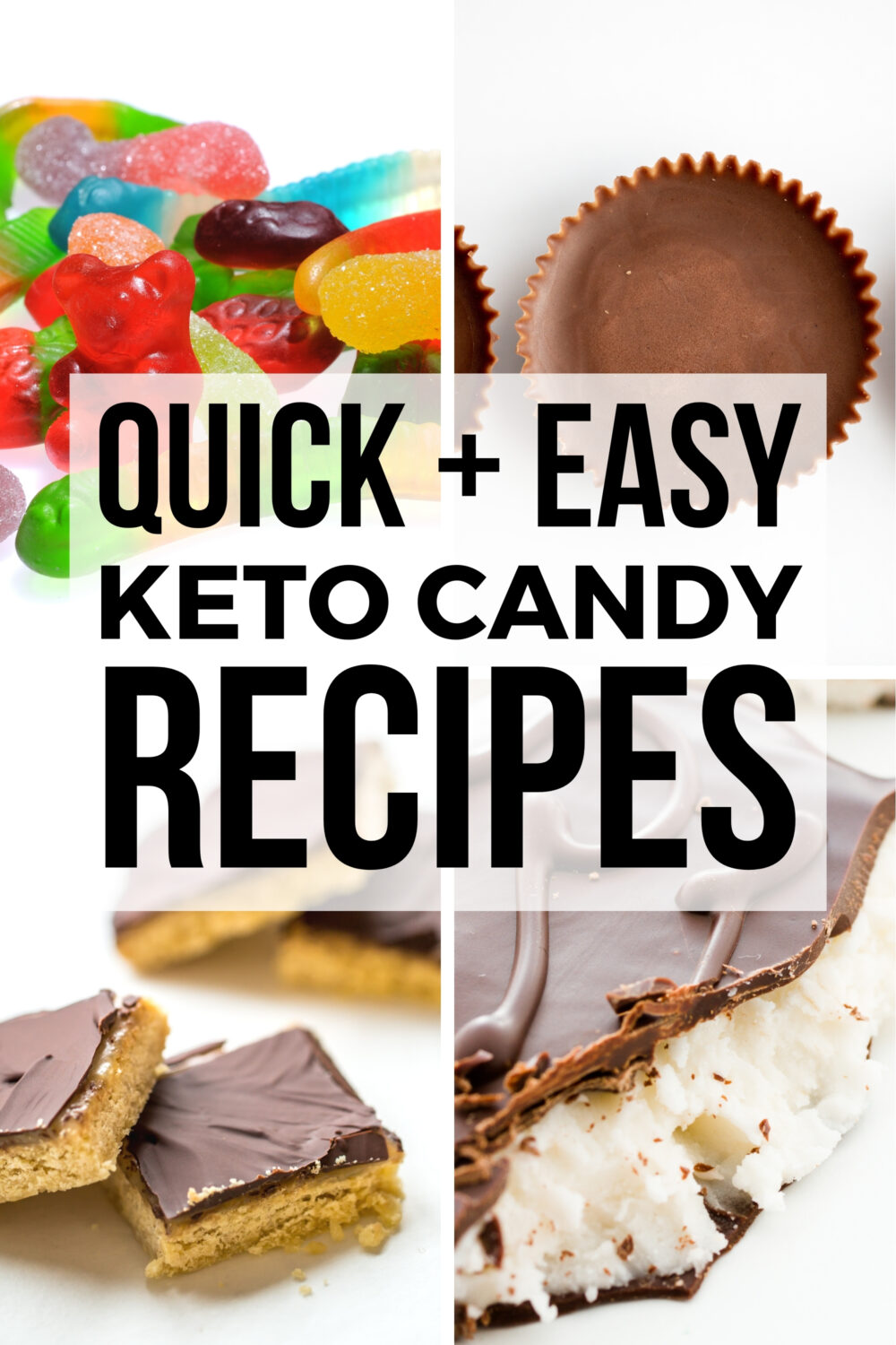 keto candy recipe collage pinterest pin