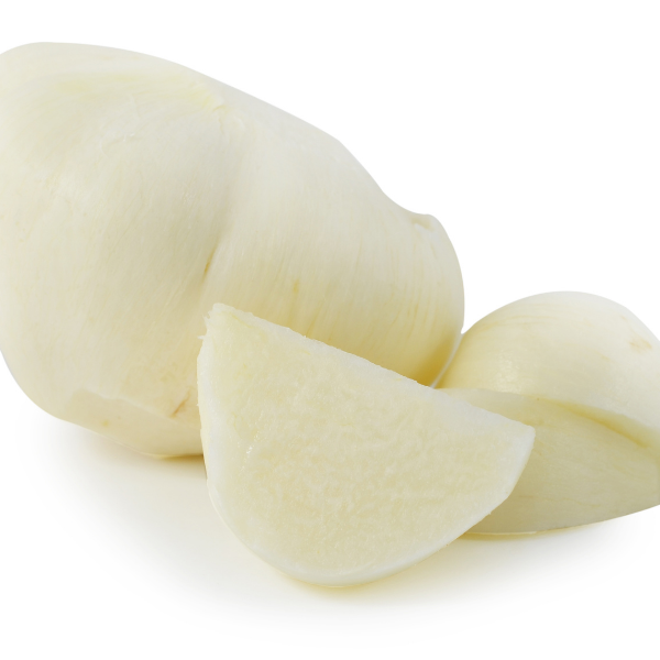 peeled jicama closeup