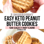 3 Ingredient Keto Peanut Butter Cookies