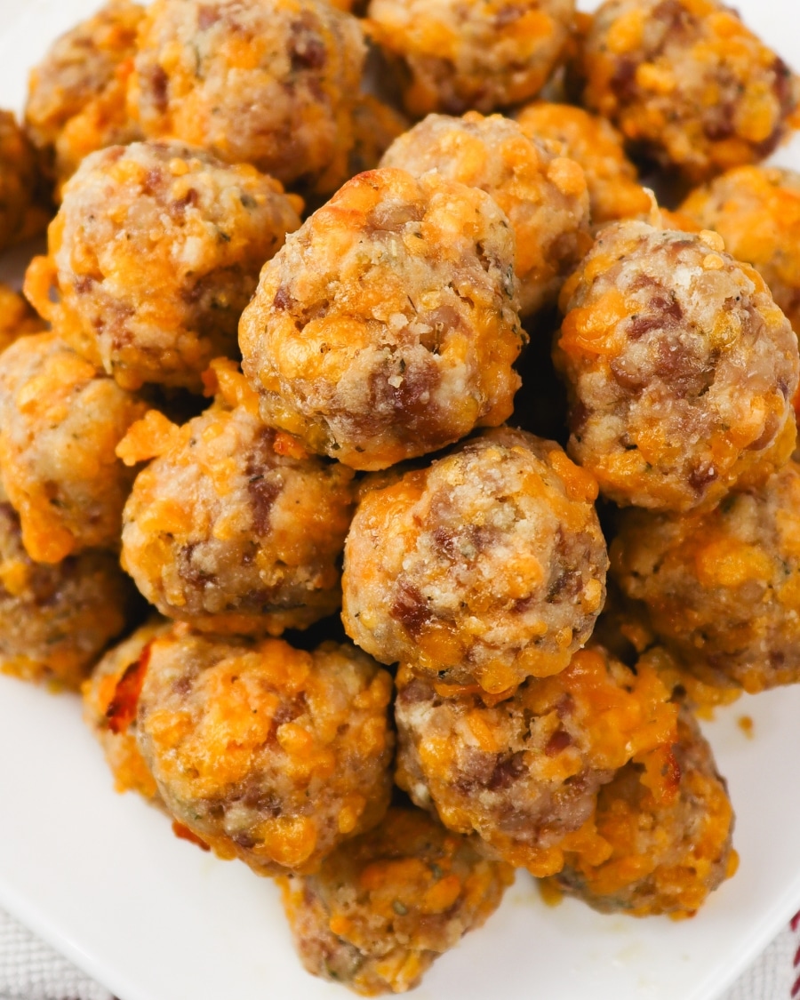 Keto Sausage Balls another top down view