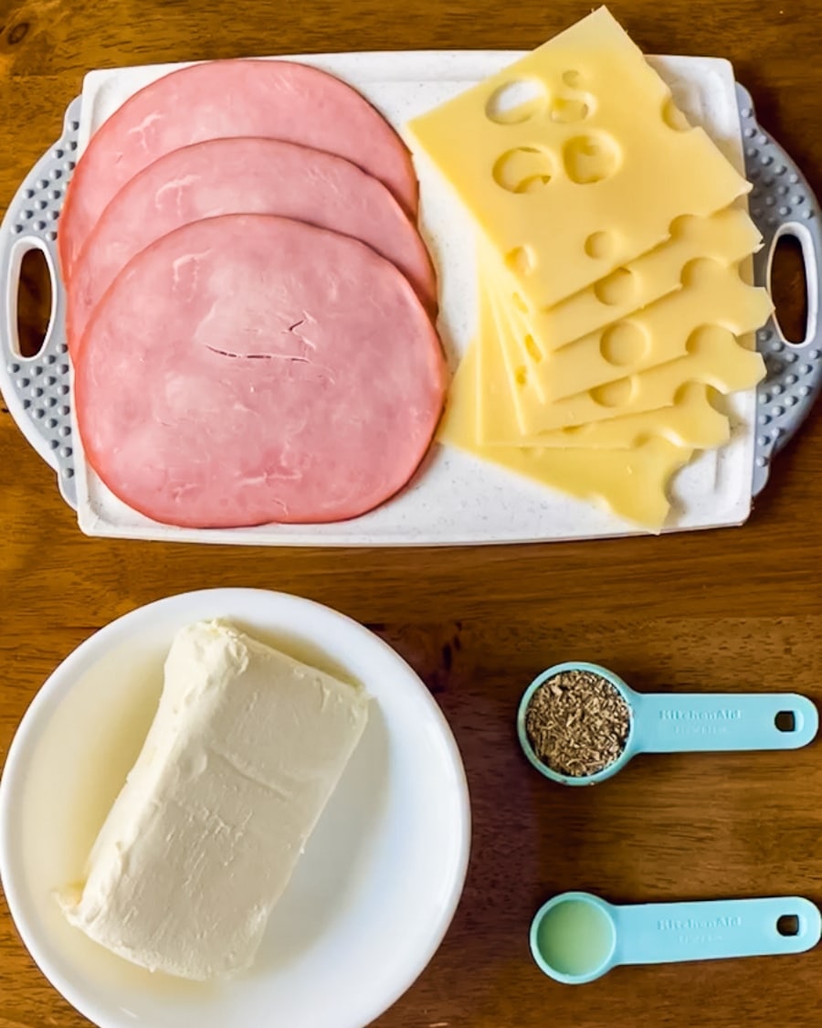 Keto Ham Pinwheels Ingredients