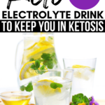 keto electrolyte drink side view with mint and lemons