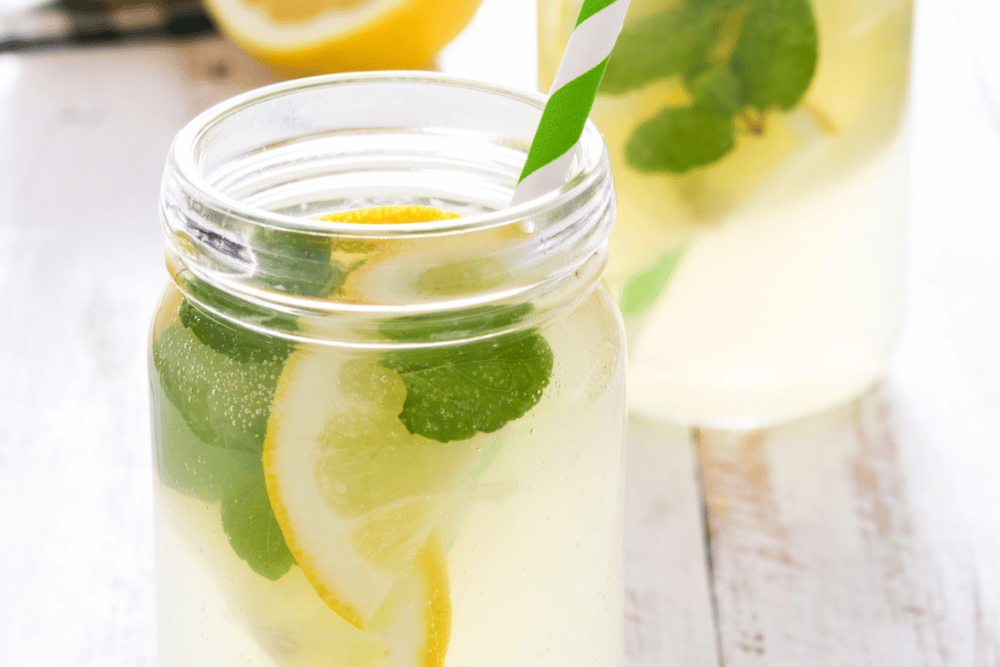 close-up lemon electrolyte keto aid drink