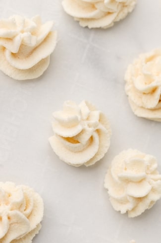 Keto Divinity Candy on parchment as dollops, keto dessert recipe