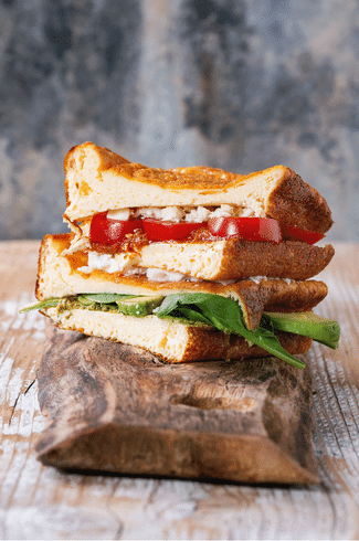 sandwich bread made with low carb flour