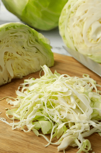 shredded cabbage for cabbage soup