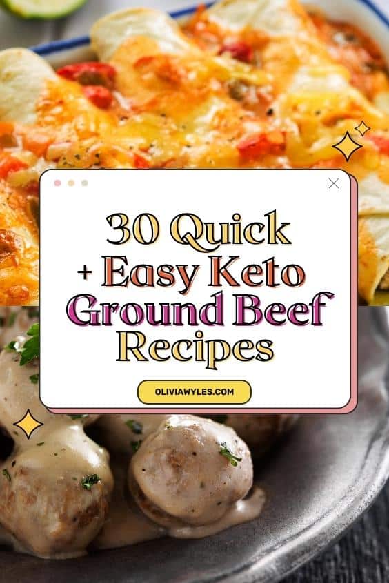 30 Best Quick Easy Keto Ground Beef Recipes   Keto Ground Beef Recipes Pinterest Pins 3 