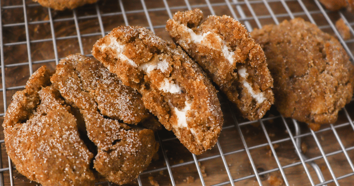 Keto Gingerbread Cheesecake Cookies