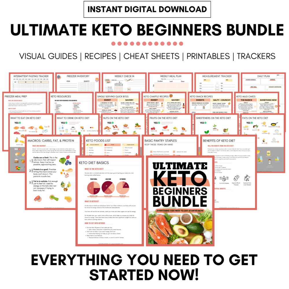 a mockup of Ultimate Keto Beginners Bundle Printable