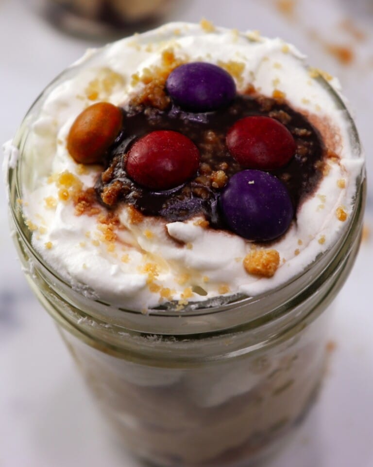 NoBake Keto Peanut Butter Pie Jars