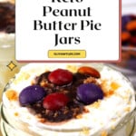 No-Bake Keto Peanut Butter Pie Jars Pinterest Image