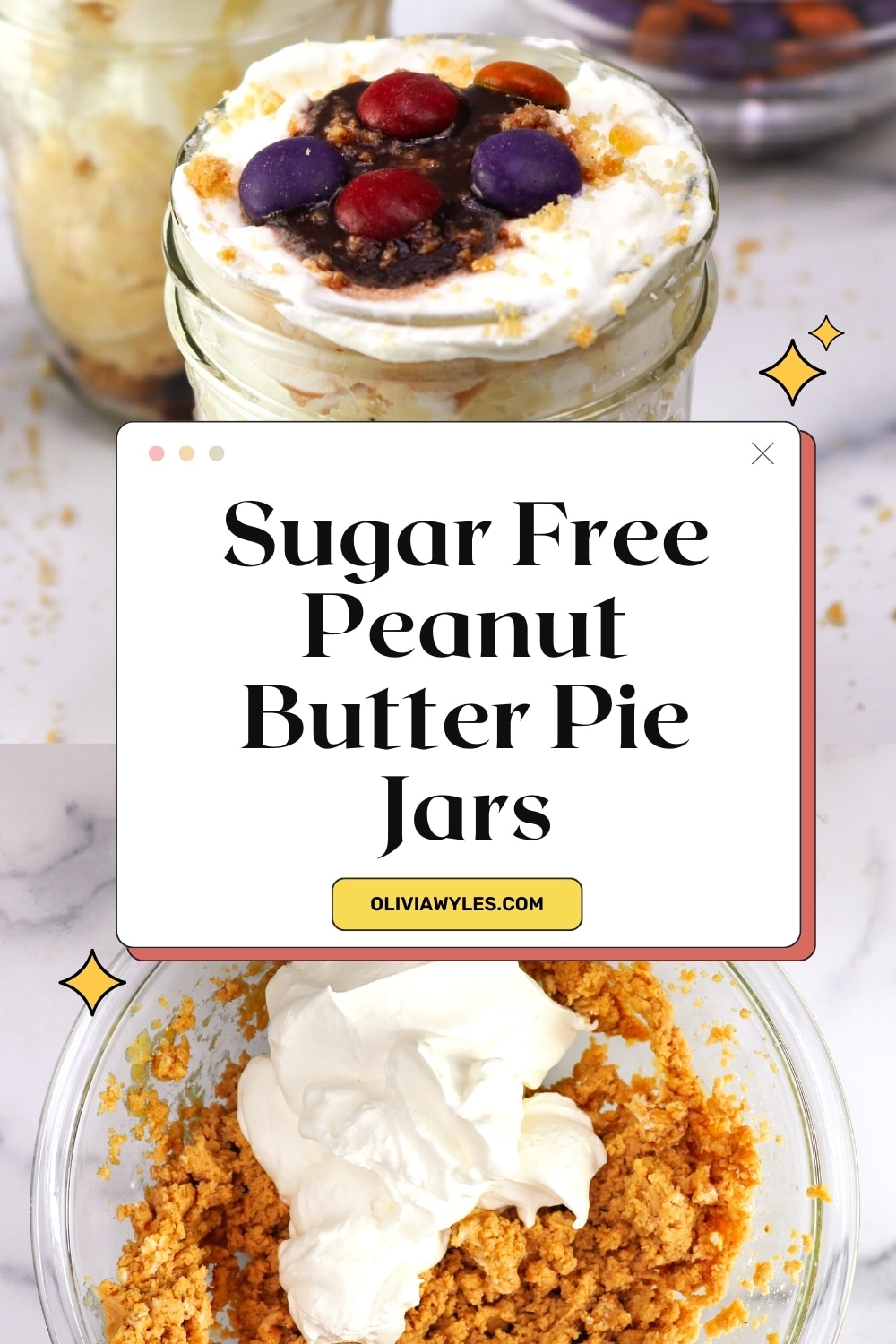 NoBake Keto Peanut Butter Pie Jars