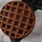 Keto Chocolate Chaffle Cream Cheese fresh from the dash mini waffle maker