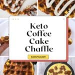 Keto Coffee Cake Chaffle Pinterest image