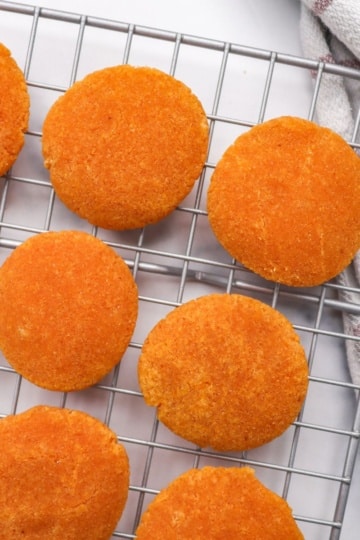 3 Ingredient Pumpkin Cookies on a cooling rack