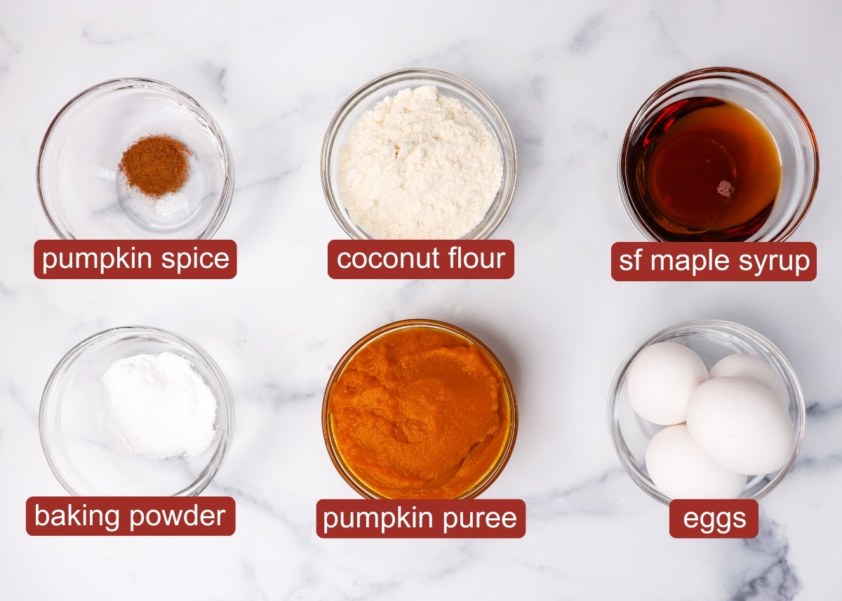 Ingredients for Keto Pumpkin Bread