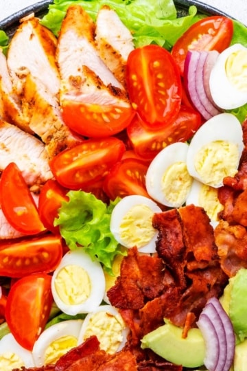 High Protein Low Carb Salads like cobb salad
