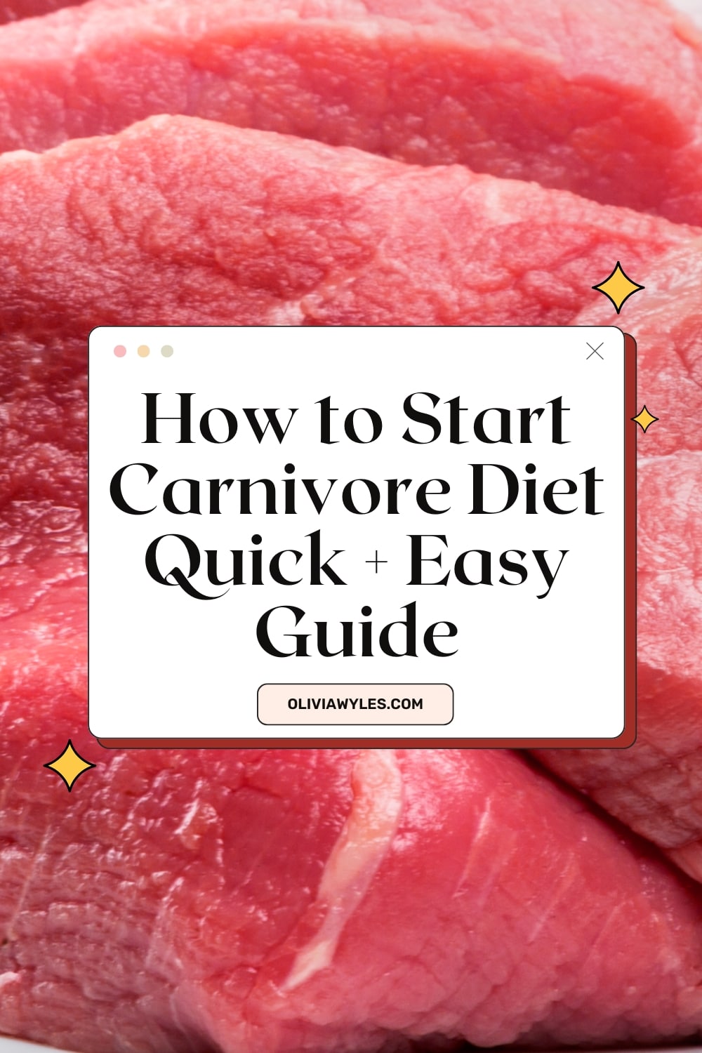 Carnivore Diet For Beginners Pinterest Image with steak