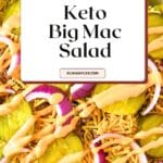 Keto Big Mac Salad Pinterest Image