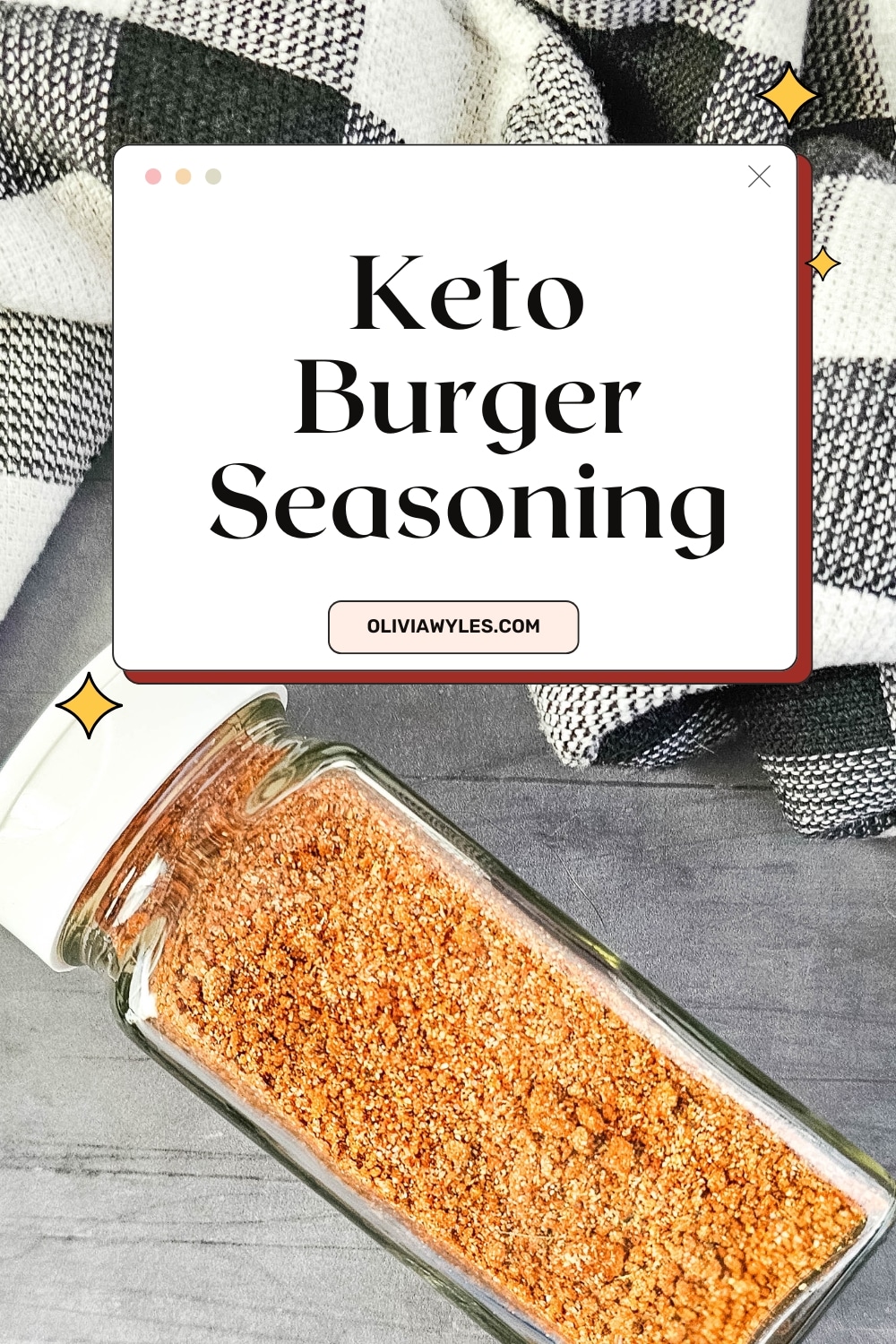 Keto Burger Seasoning Pinterest Image