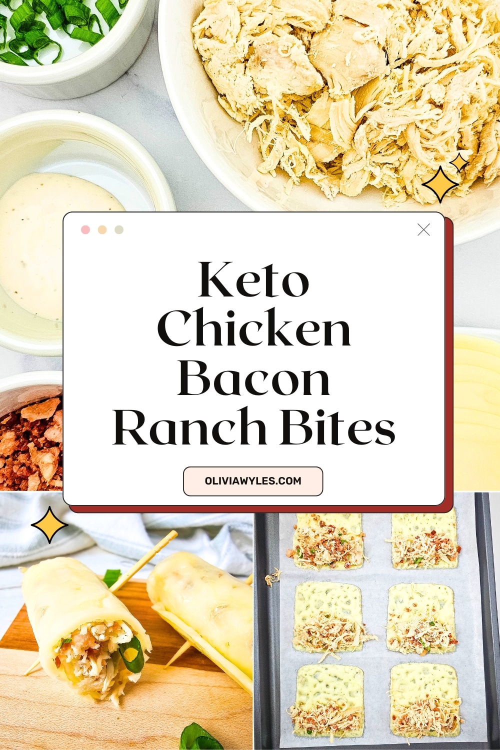 Keto Chicken Bacon Ranch Bites Pinterest Image