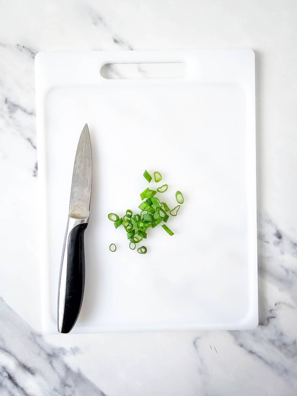 chopping green onions