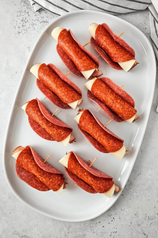 overhead shot of Keto Italian Sub Roll-Ups