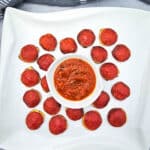 baked pepperoni bites with marinara sauce