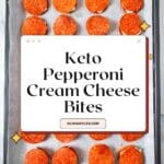 Keto Pepperoni Cream Cheese Bites Pinterest Image