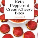 Keto Pepperoni Cream Cheese Bites Pinterest Image
