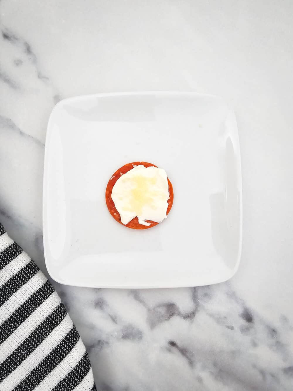 pepperoni with cream cheese on top
