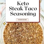 Keto Steak Taco Seasoning Pinterest Image