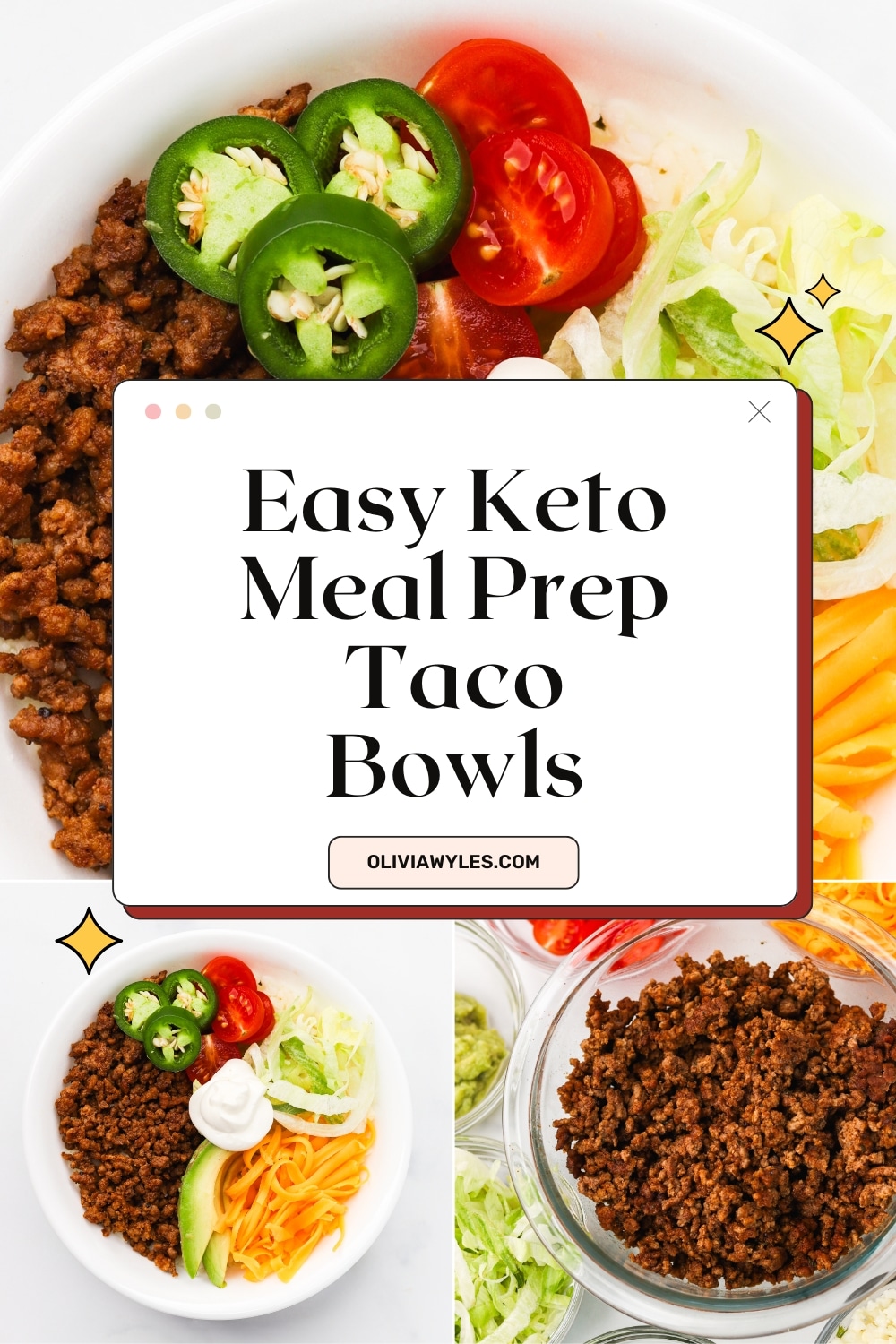 Keto Taco Bowls (High Protein, Low Carb, Meal Prep)