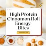 High Protein Cinnamon Roll Energy Bites Pinterest Image