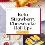 Keto Air Fryer Strawberry Cheesecake Roll Ups Pinterest Image