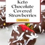 Keto Chocolate Covered Strawberries Pinterest Image