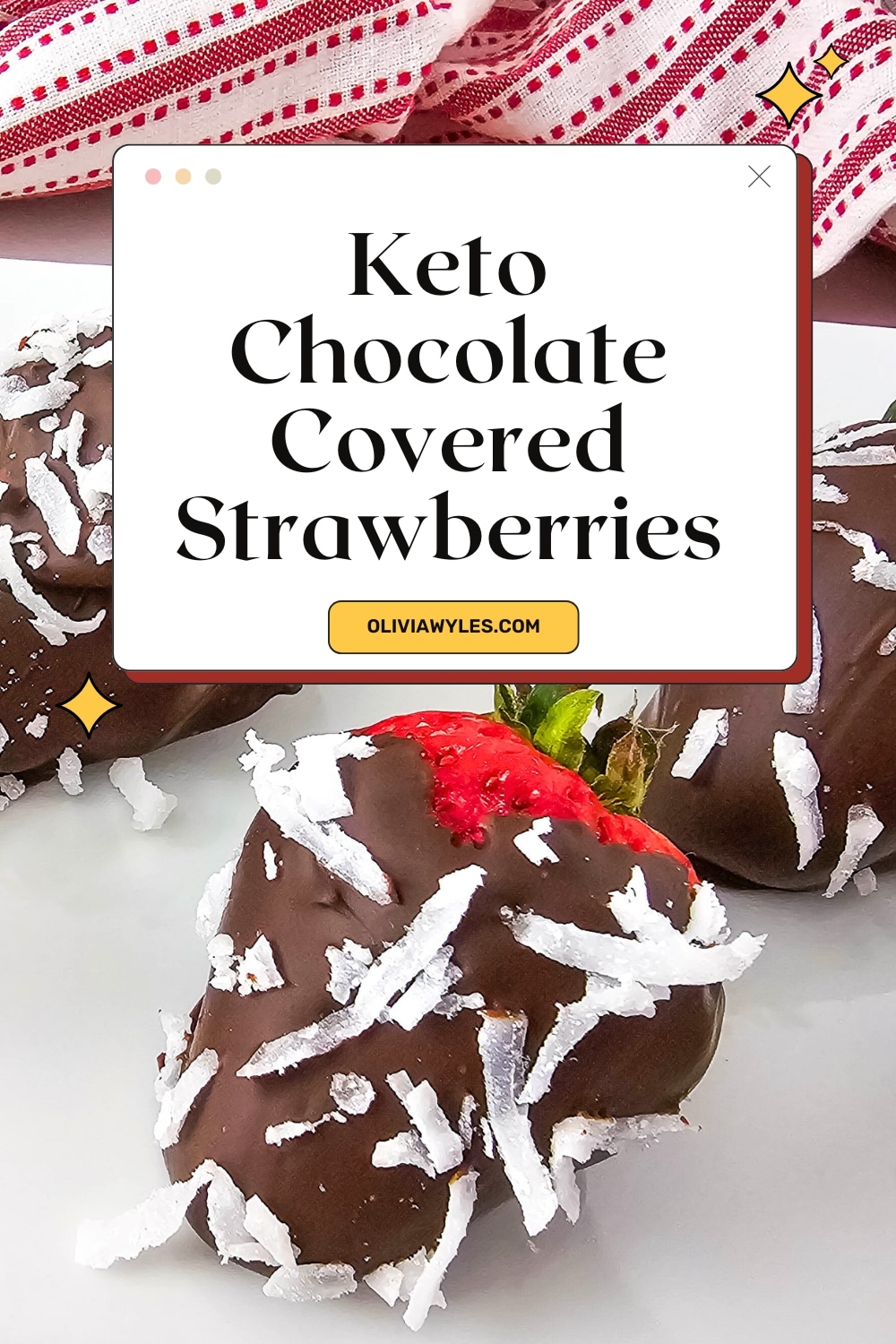 Keto Chocolate Covered Strawberries Pinterest Image