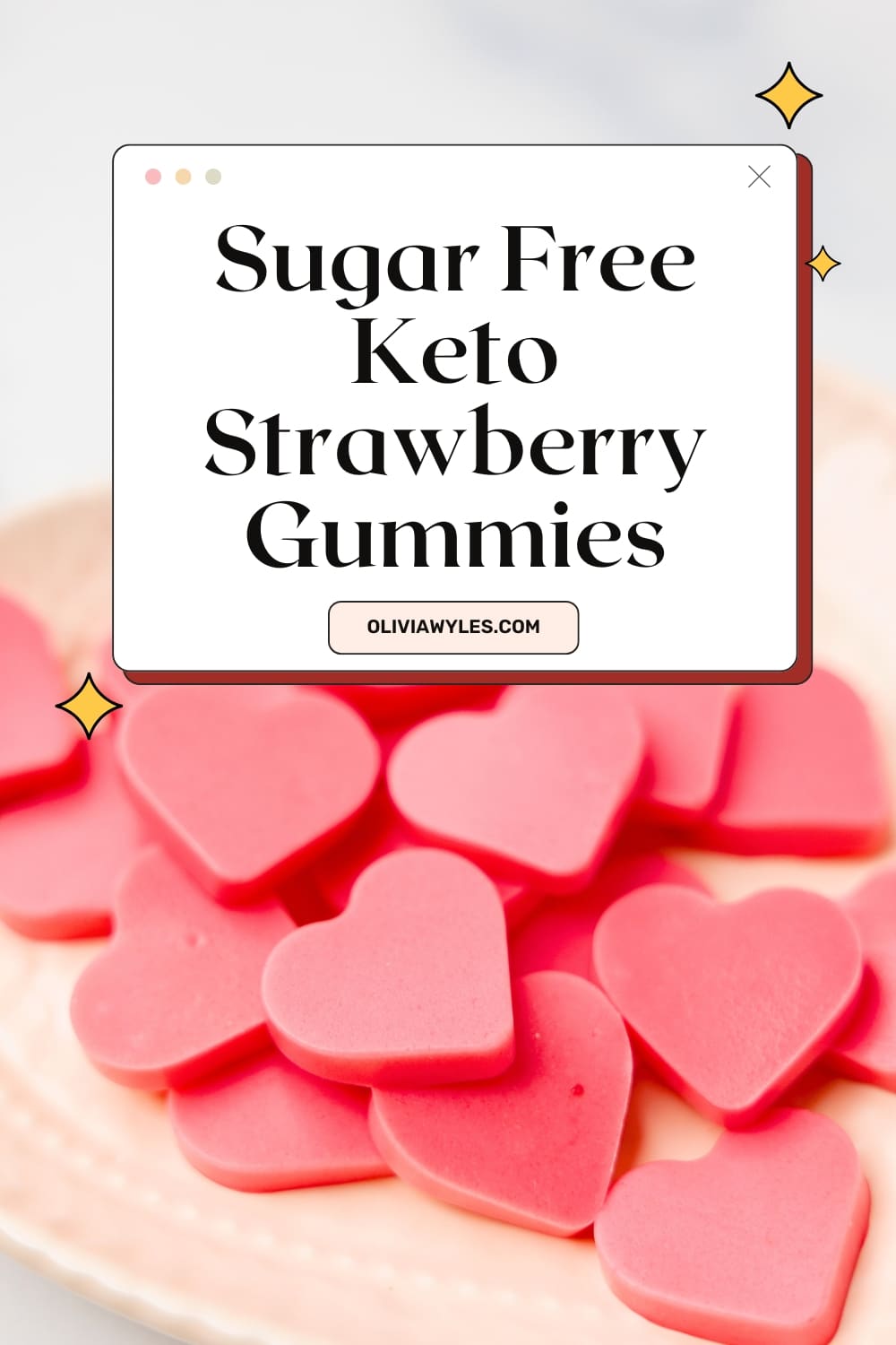 Keto Strawberry Gummies Pinterest Image