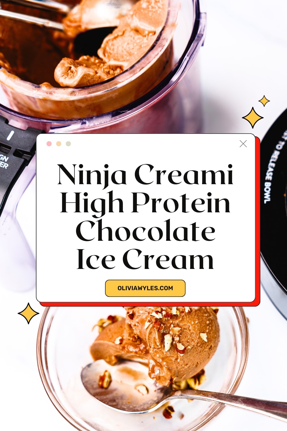 Chocolate Protein Ice Cream Pinterest Image