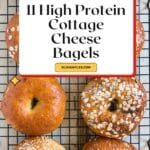 High Protein Cottage Cheese Bagels Pin Image